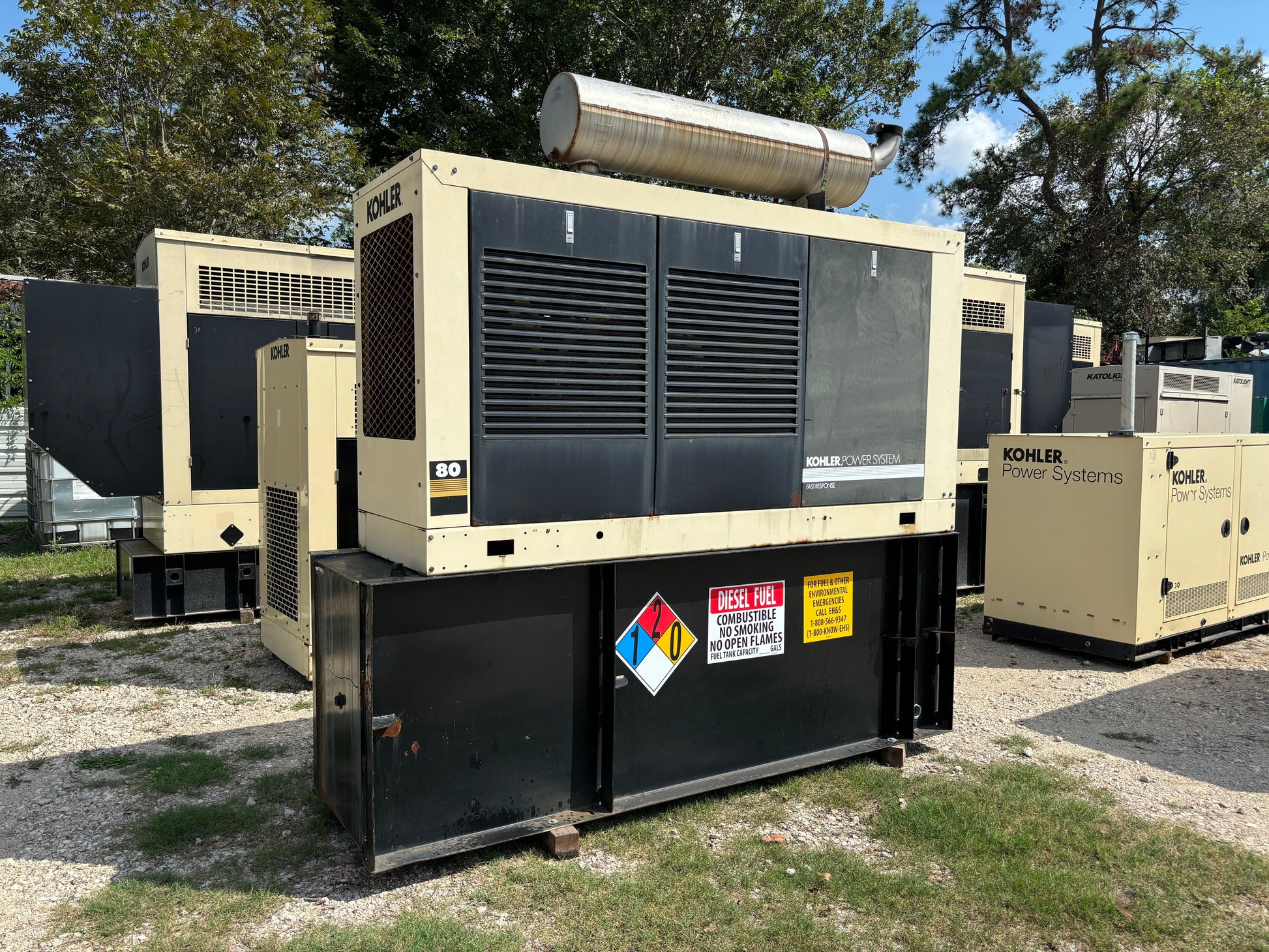 Kohler 85kw 106Kva Diesel Generator John Deere Engine 624 Hours - All-Red Services LLC