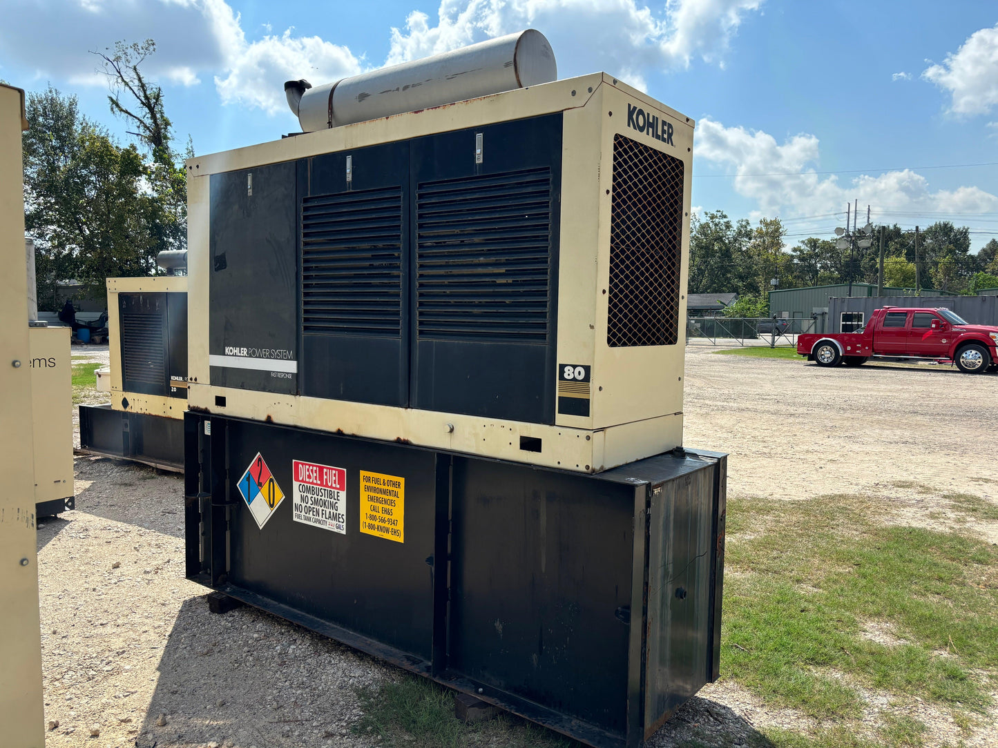 Kohler 85kw 106Kva Diesel Generator John Deere Engine 624 Hours - All-Red Services LLC