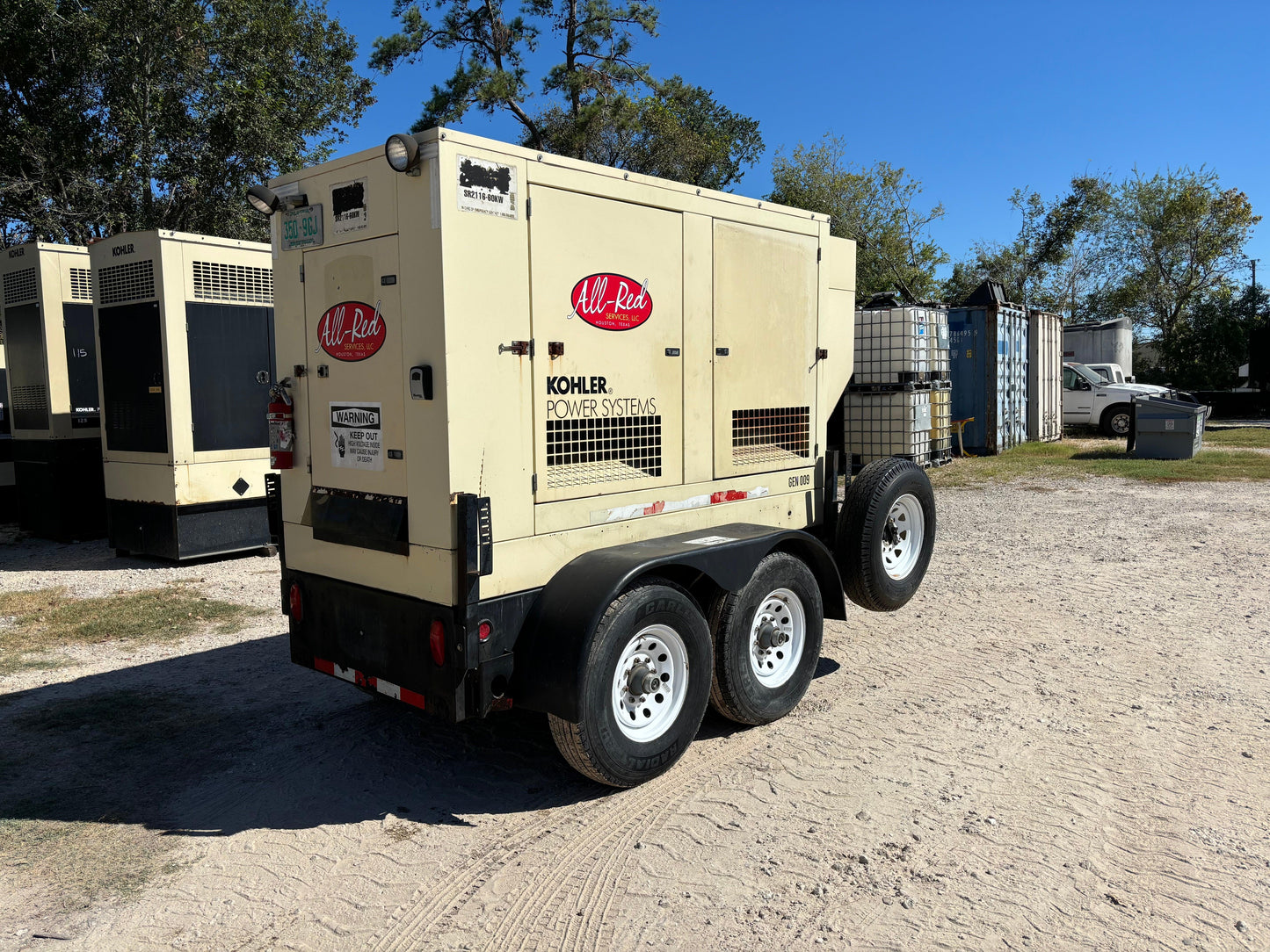 Rental Kohler 55kw Diesel Portable - All-Red Services LLC