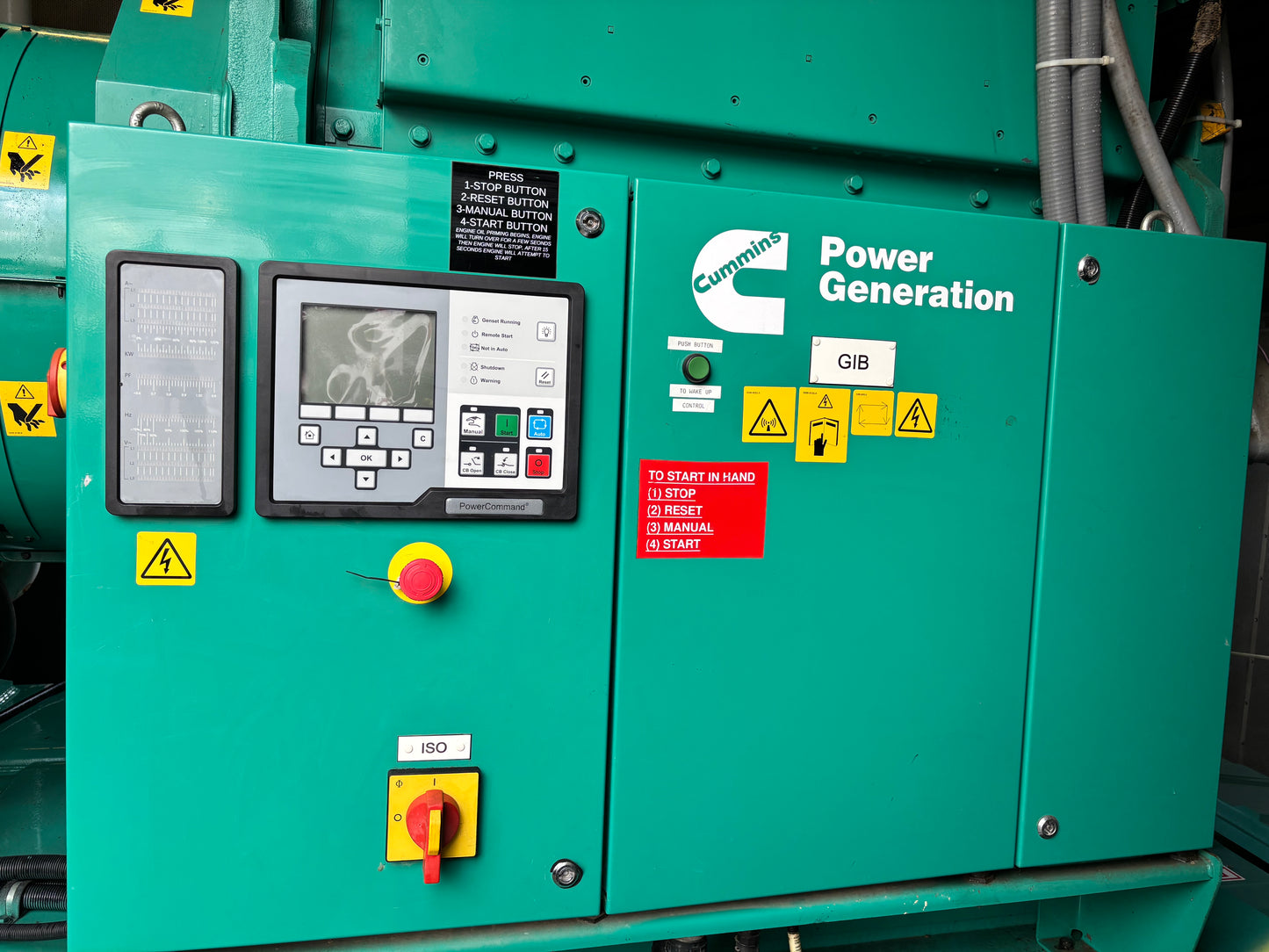 Cummins 2000kw Natural Gas Generator Set 4160 volt 86 hours