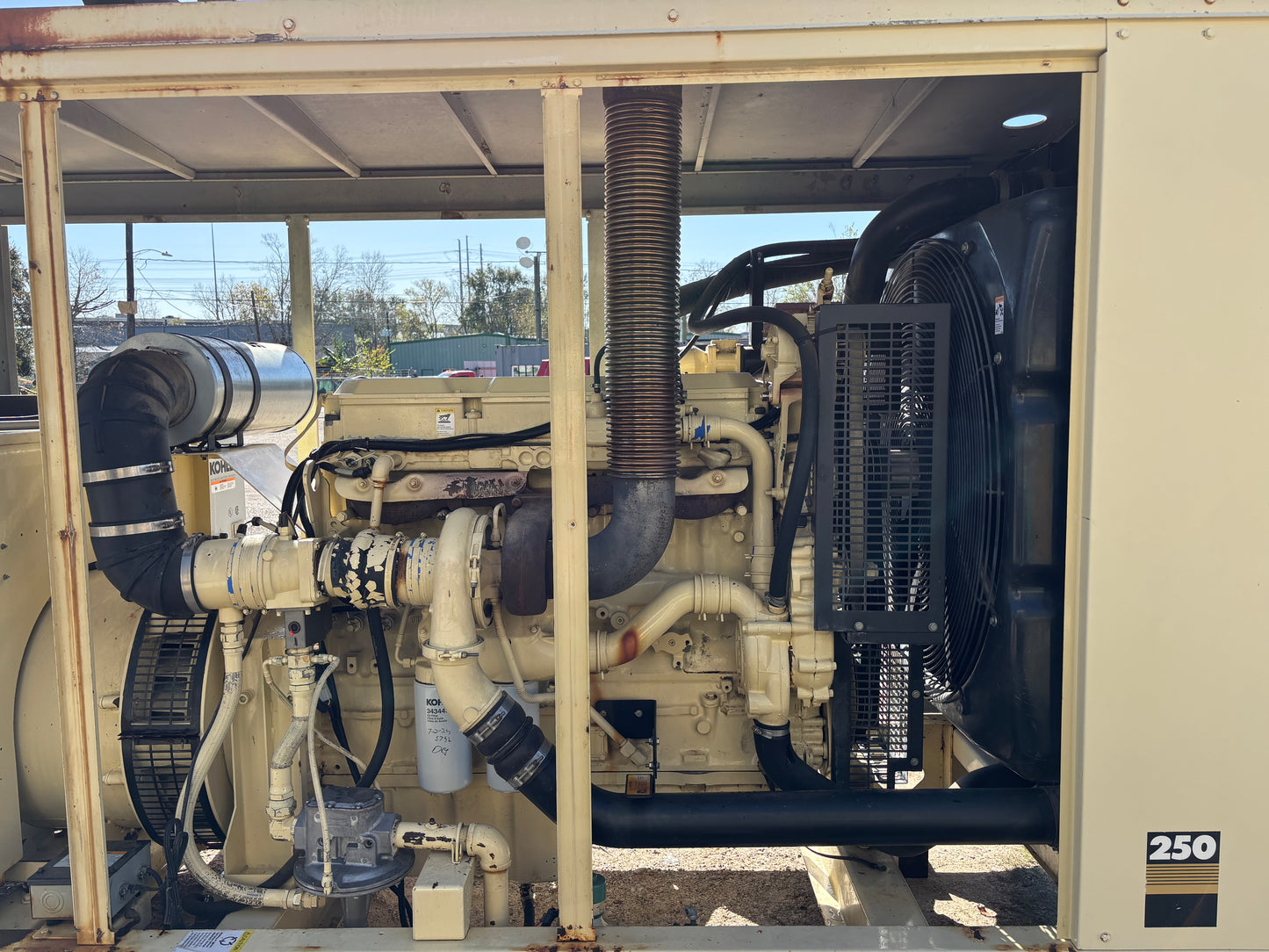 Kohler 255kw 319kva Natural Gas Generator 588 hours