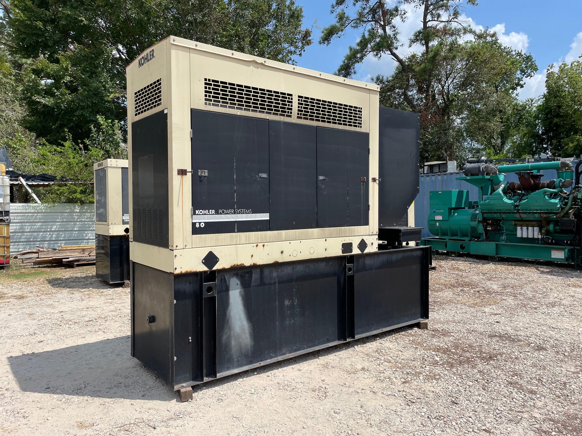 2007 Kohler 80kw Diesel Generator John Deere Engine 1,901 Hours - All-Red Services LLC